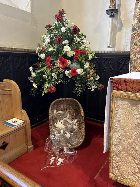 St Peter – sponsored by Family Funeral Services, arranged by Hazel Brickles
